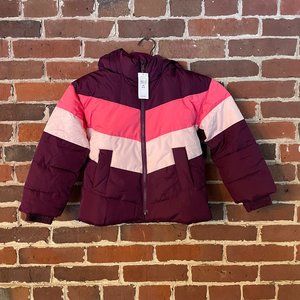 GAP Kids ColdControl Max Puffer Jacket in Beach Purple Plum, NWT, size XS